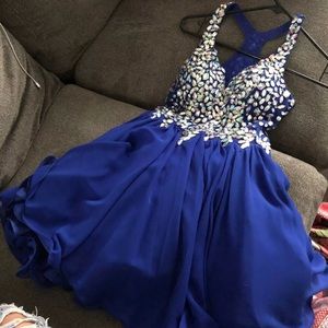Royal blue sequined dress size xs